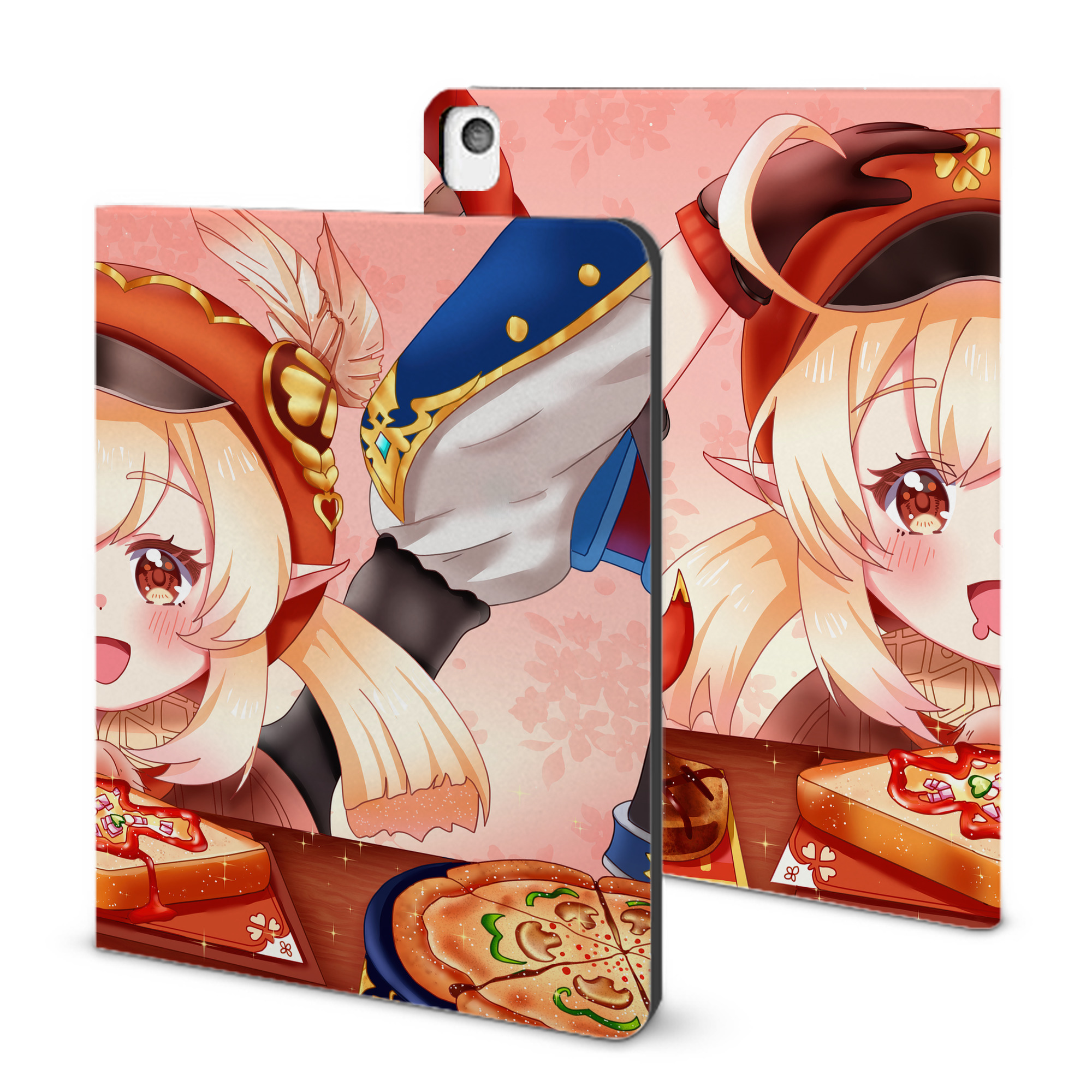 げんし神 genshin IPadケース ペンホルダー付き ブックスタイルデザイン